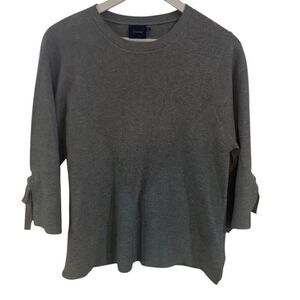 Cliche mixed knit pattern wool blend pullover crew neck sweater medium